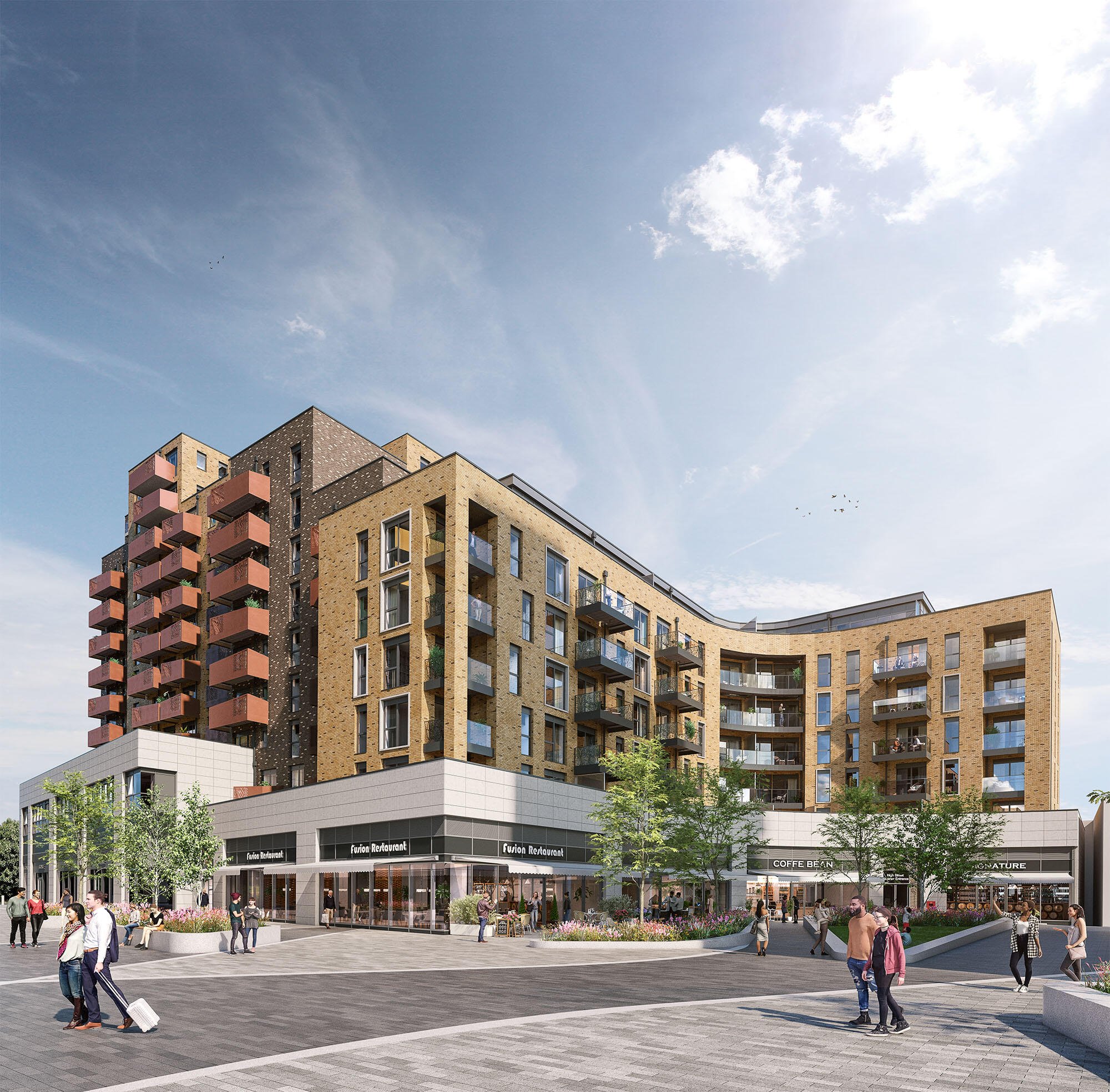 Development image of High Street Quarter, TW3